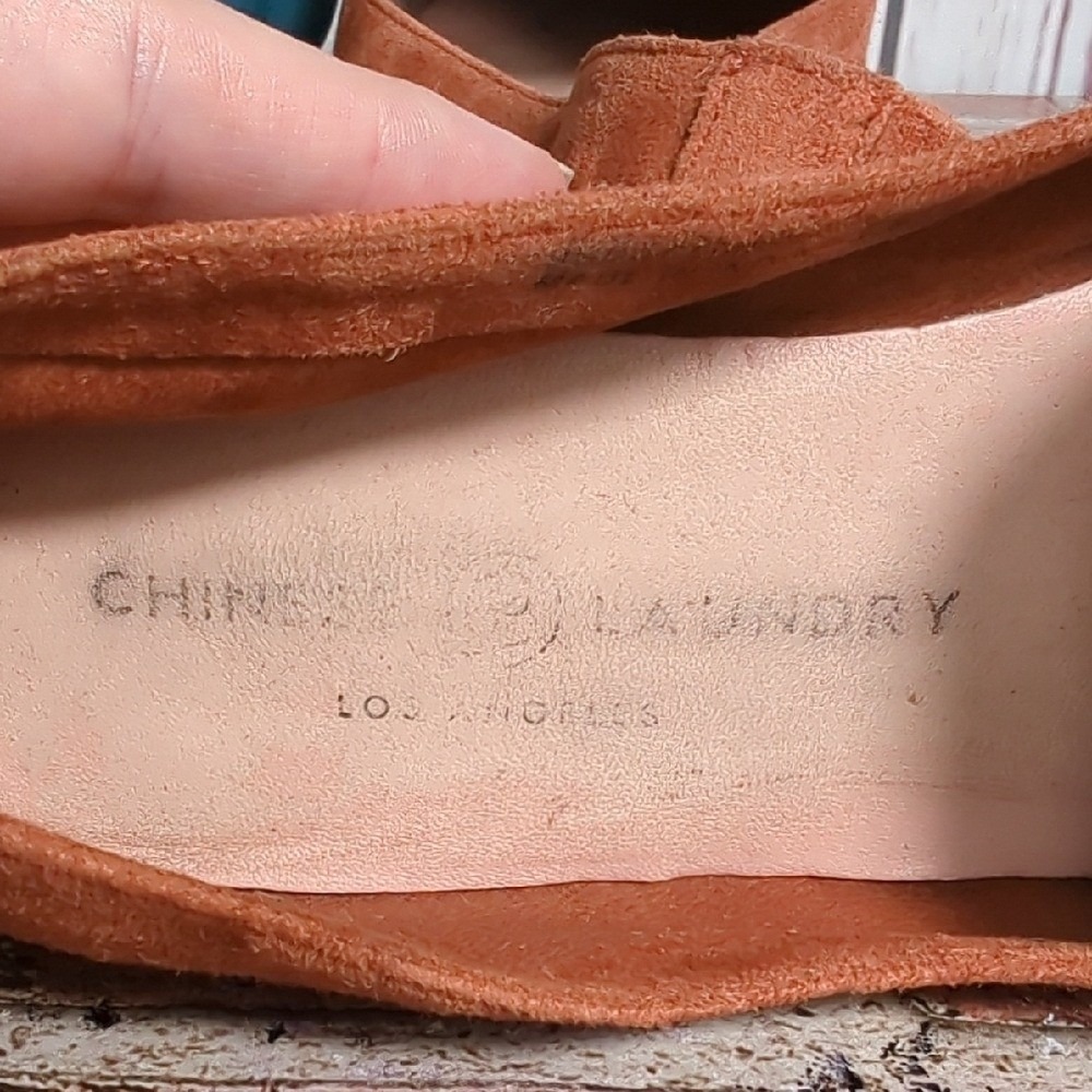 Chinese Laundry Burnt Orange Rust Suede Loafers Flats Fall Boho Women's Size 7.5 - Picture 14 of 16
